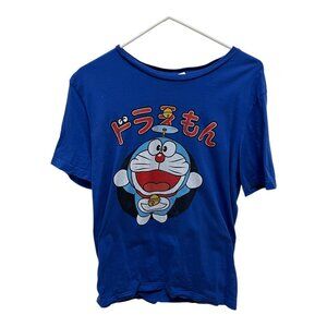 Classic Blue Doraemon Graphic T-Shirt- Large